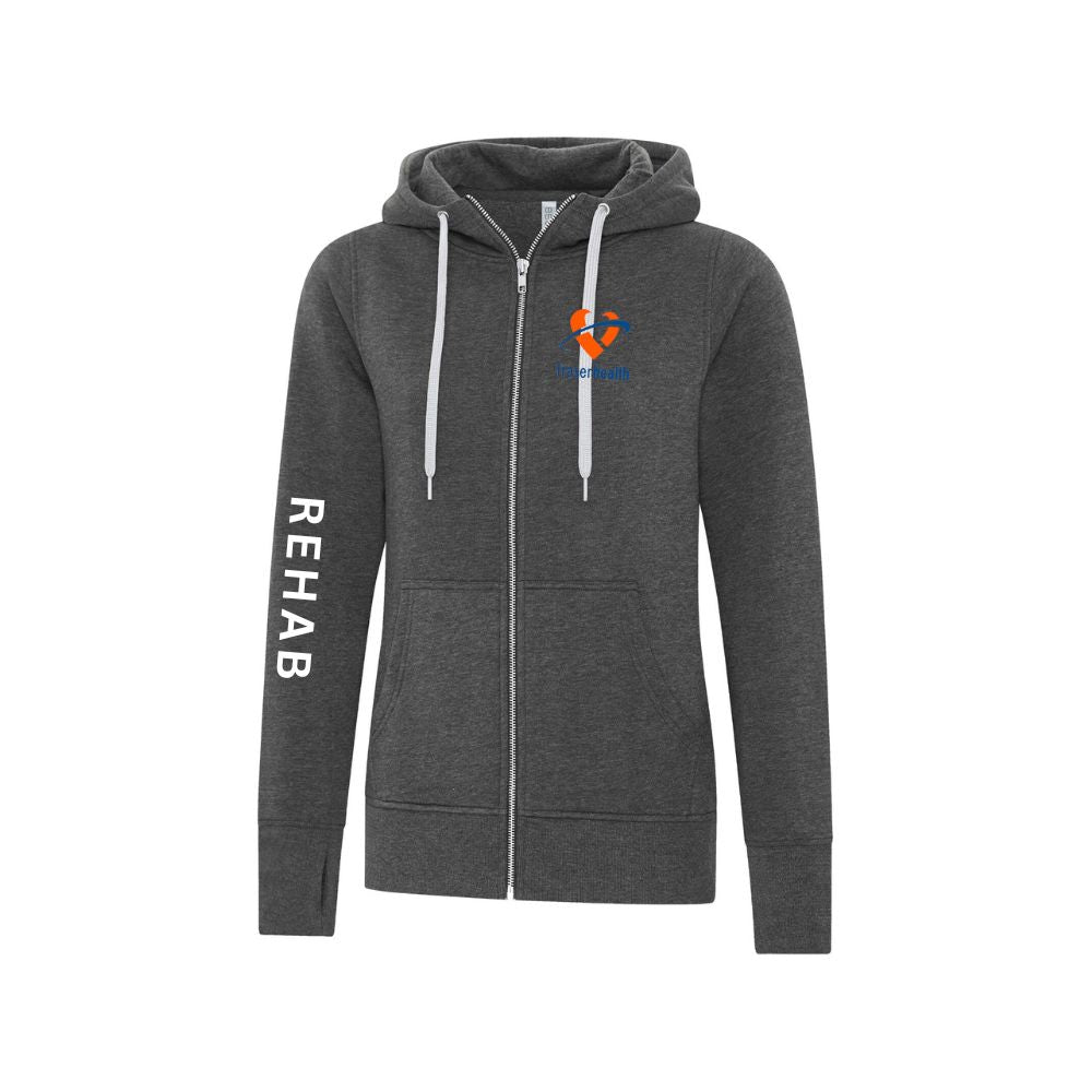 Fraser Health REHAB Core Zip Hoodie - Ladies