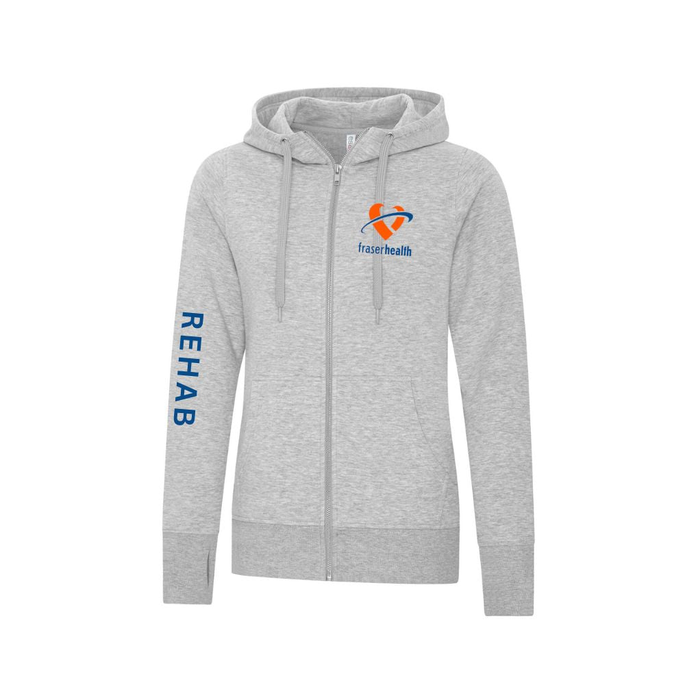 Fraser Health REHAB Core Zip Hoodie - Ladies