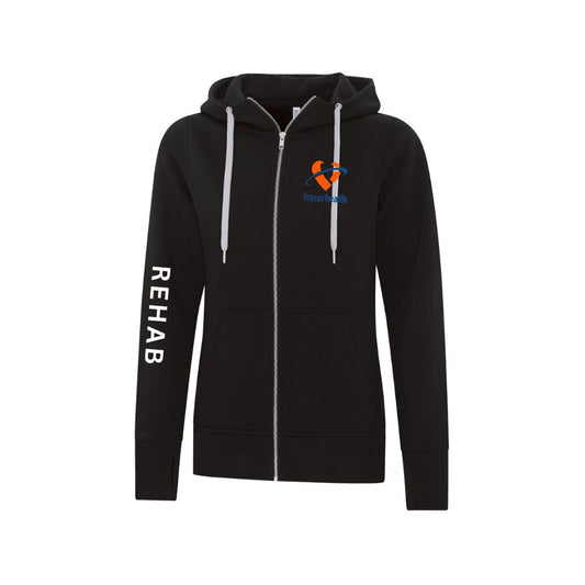 Fraser Health REHAB Core Zip Hoodie - Ladies